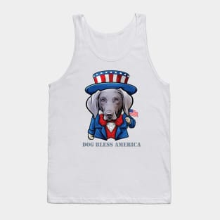 Weimaraner Dog Bless America Tank Top